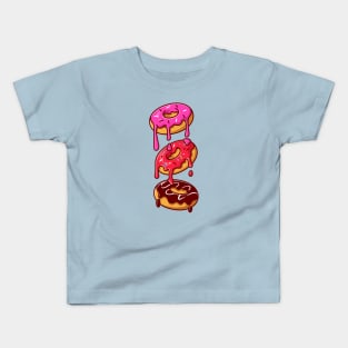 Floating Melted Doughnut Cartoon Kids T-Shirt